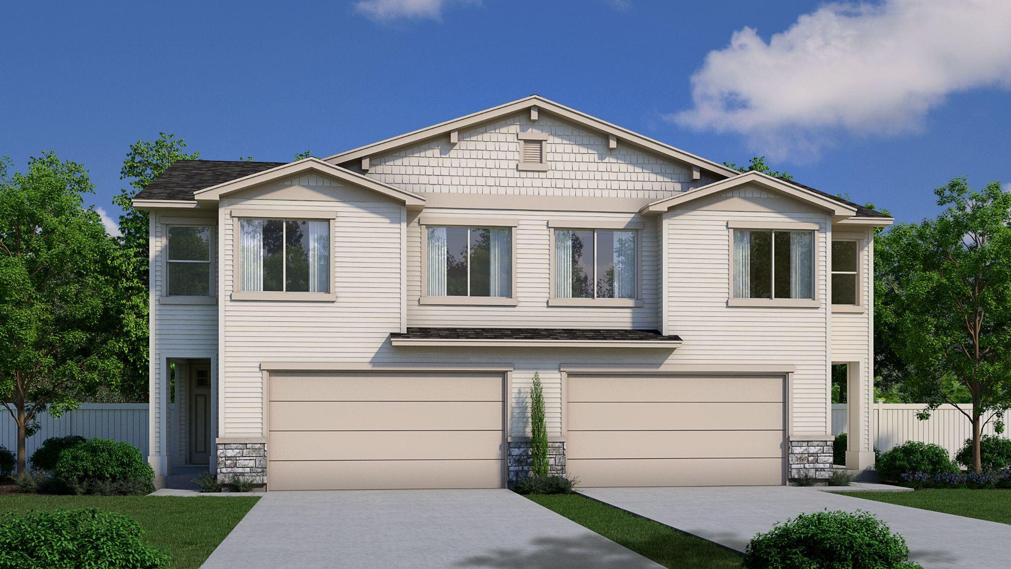 The Cascade townhome, front elevation